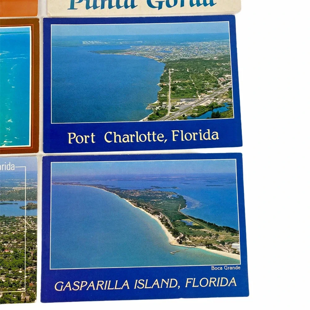 Vintage Postcard Lot Of 8 Old Aerial Suncoast Of Florida FL Views Unused‎